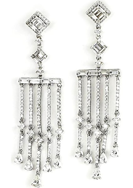 Pırlanta ışıltısında lüks zirkon taşlı gümüş tasarım küpe fiyatları