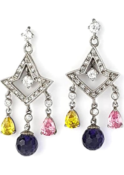 Gümüş pırlanta ışıltısında zirkon taşlı lüks küpe fiyatları