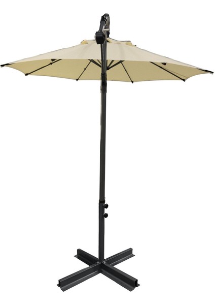 Bahçe Şemsiyesi, Ampul Şemsiyesi, Krem Renkli Makaralı Katlanır Şemsiye 3 Metre fiyatları