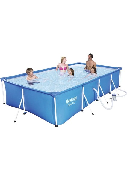 56424 Prefabrik Havuz 400X211X81CM 220V Filtre Alt Üst Örtü ve Merdiven Set fiyatları