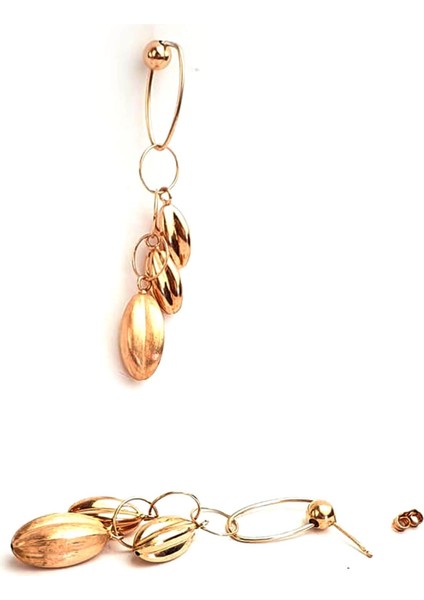 İtalyan tasarımı 925 ayar gümüş rose trend sallantılı küpe fiyatları