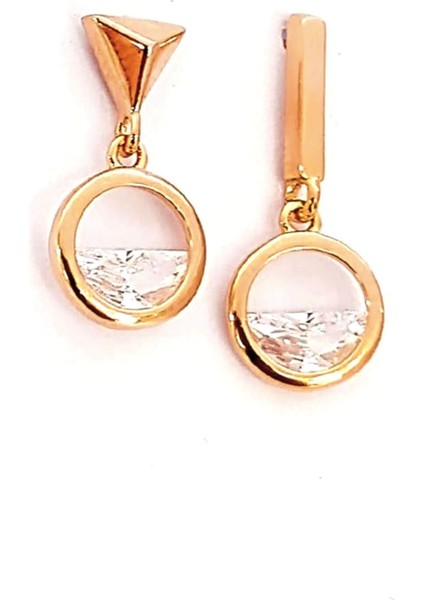 italyan tasarımı zirkon taşlı gümüş küpe