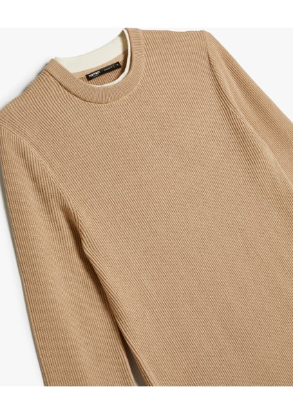 Triko Kazak Basic Bisiklet Yaka Pamuklu Uzun Kollu modelleri