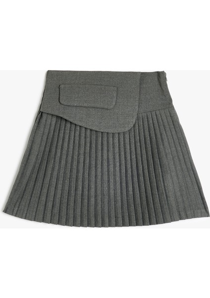 Pileli Etek Kapaklı Tek Cepli modelleri