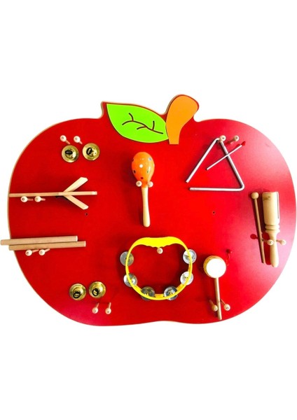 Toys Müzik Köşesi Çocuk-Anaokulu-Kreş Elma Müzik Köşesi 10 Parça Müzik Aleti ile Birlikte