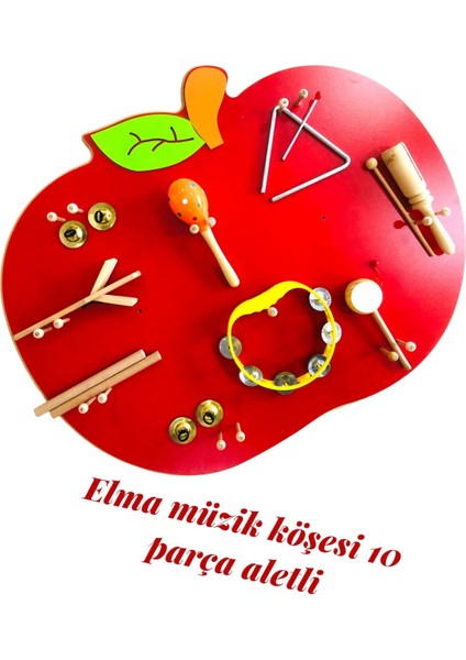 Toys Müzik Köşesi Çocuk-Anaokulu-Kreş Elma Müzik Köşesi 10 Parça Müzik Aleti ile Birlikte fiyatları