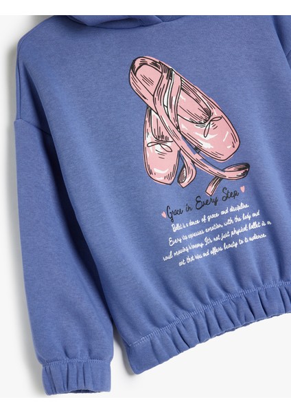 Uzun Kollu Bisiklet Yaka Baskı Detaylı Sweatshirt modelleri