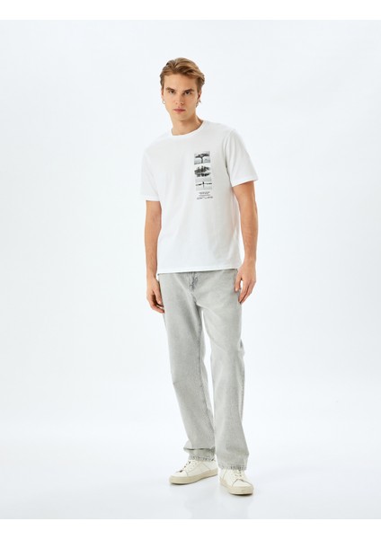 Pamuklu Vintage Straight Fit Jean Pantolon fiyatları
