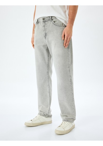 Pamuklu Vintage Straight Fit Jean Pantolon modelleri