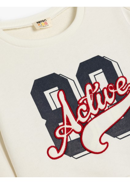 Baskılı Uzun Kollu Bisiklet Yaka Oversize Sweatshirt modelleri