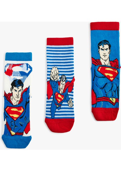 3'lü Superman Baskılı Çorap Seti Lisanslı fiyatları