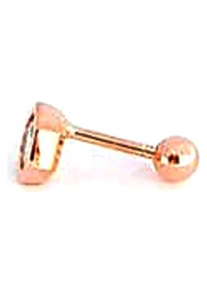 Zirkon Taş Detaylı 925 Ayar Gümüş Rose Beşgen Tragus Helix Piercing fiyatları