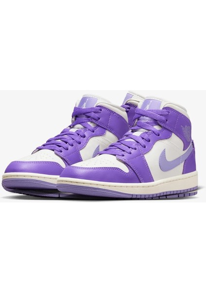 BQ6472-504 Nike Air Jordan 1 Mid Sneaker Spor Mor Kadın Ayakkabı