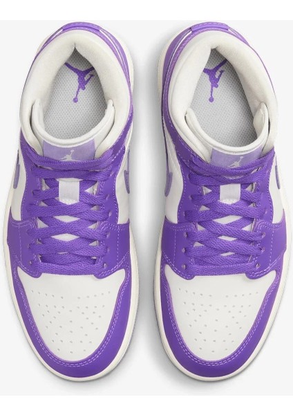 BQ6472-504 Nike Air Jordan 1 Mid Sneaker Spor Mor Kadın Ayakkabı indirimleri