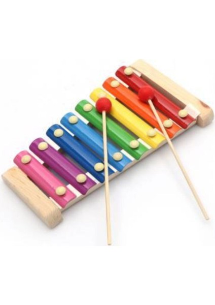 Eğitici Ahşap Selefon 8 Nota 8 Ton 8 Tuşlu Ahşap Selefon Oyuncak Ahşap Selefon Oyun