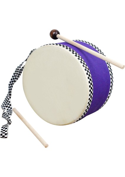 Hakiki Deri Askılı Çocuk Davul (Kreşlerin Tercihi) + Mor fırsatları