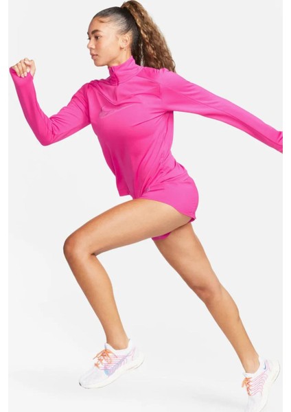 Dri-Fit Running Swoosh Fuşya Renk Kadın Çeyrek Fermuar Antrenman Üstü indirimleri