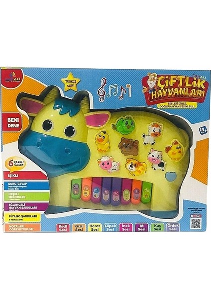 Pilli Işıklı Şarkılı Soru Cevaplı Türkçe Hayvan Sesli Çiftlik Hayvanlı Inekli Piyano fırsatları
