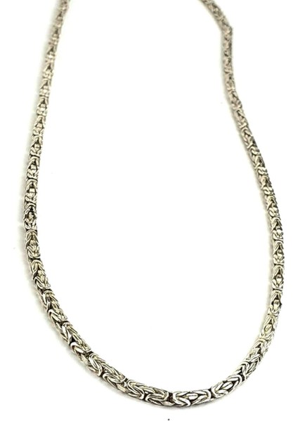 925 ayar gümüş el işi tasarım kral zincir kolye