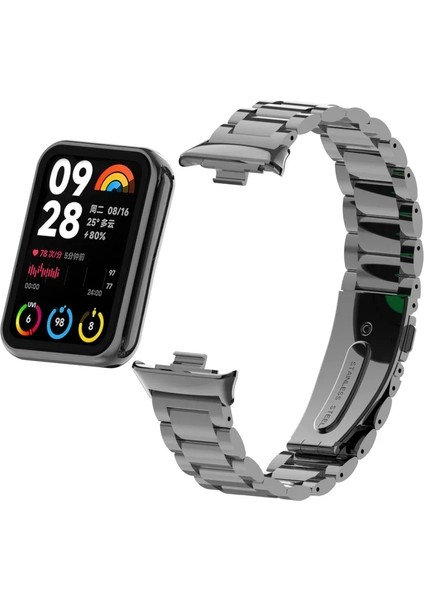 Xiaomi Redmi Watch 4/mi Band 8 Pro/mi Band 9 Pro Uyumlu Paslanmaz Çelik Ayarlanabilir Kordon