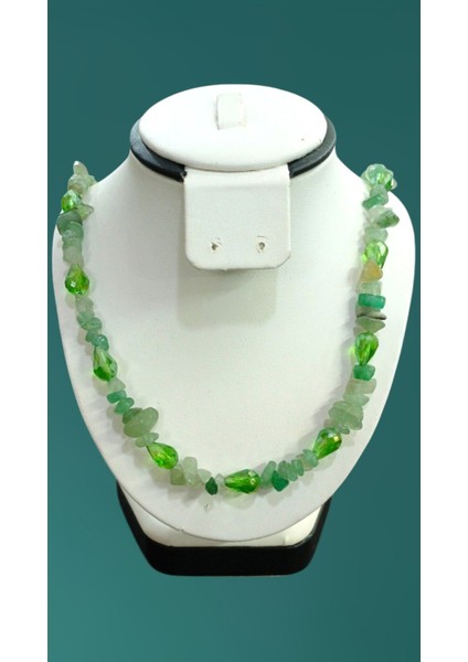 Aventurin Doğal Taş Kolye Kırık Taş