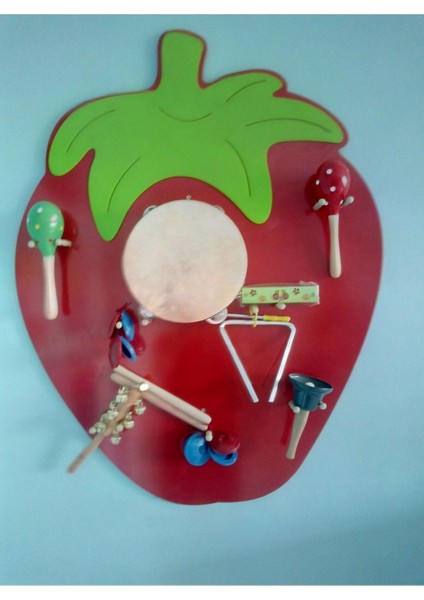 Müzik Köşesi Çocuk-Anaokulu-Kreş Çilek Müzik Köşesi 11 Parça Aletleri ile Birlikte