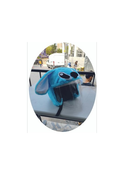 Açık Kask Kılıfı Mavi Stitch Kaskmanıa.