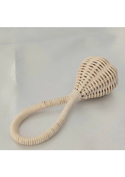 Bebek Çıngırak Marakas Ahşap Rattan Oyuncak