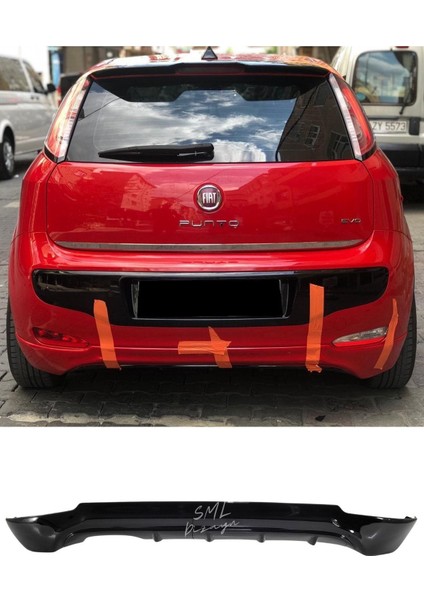 Fiat Punto Evo Arka Ek-Difüzör 2009-2012 (Plastik) Punto Evo Arka-Difizör-Bodykit-Ek