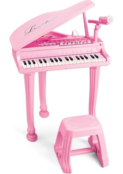 Mikrofonlu 37 Tuşlu Mp3 Çalar Büyük Pembe Piyano