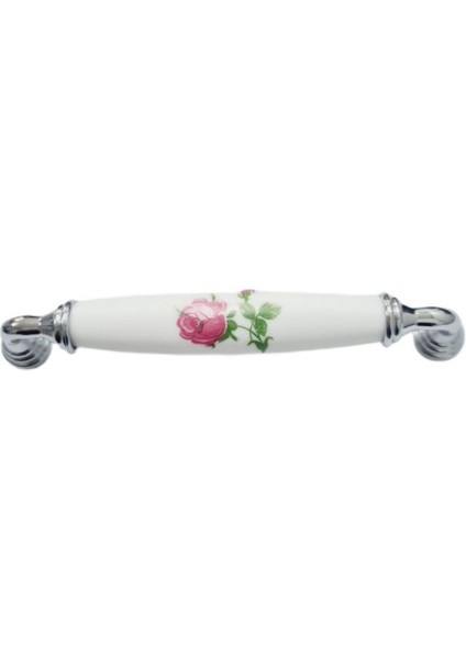 Beyaz Porselen Kulp Krom Ayak Güllü 96 mm / 5 Adet fırsatları