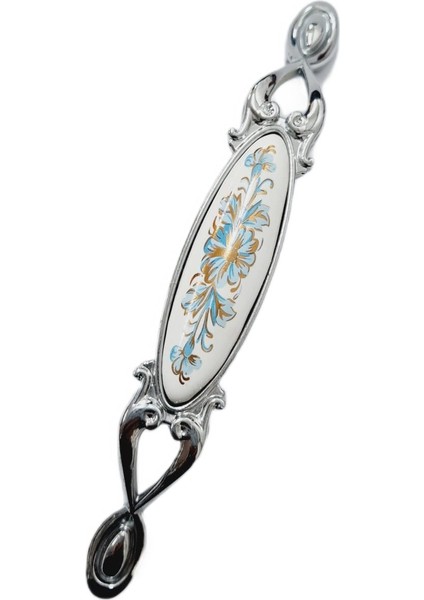 Miray 128 mm Metal Krom Kasa Beyaz Motifli / 5 Adet fiyatları