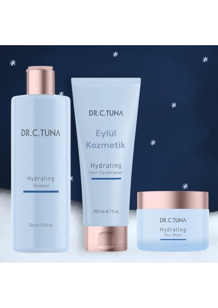 Dr. C. Hydrating Şampuan 225 Ml+ Saçkremi 200 Ml+Saç MASKESI110 ml (3 Lü Set)