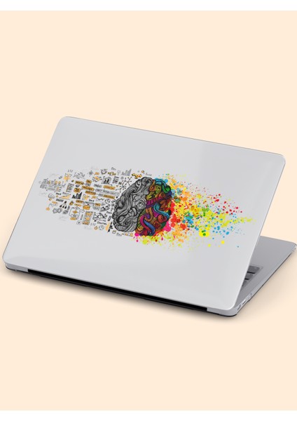 Macbook Air (M1) Kılıf 13.3 Inç A1932-A2179-A2337 2020/2021 Şeffaf Sert Kapak Koruma Macup-28 Beyin Colorful