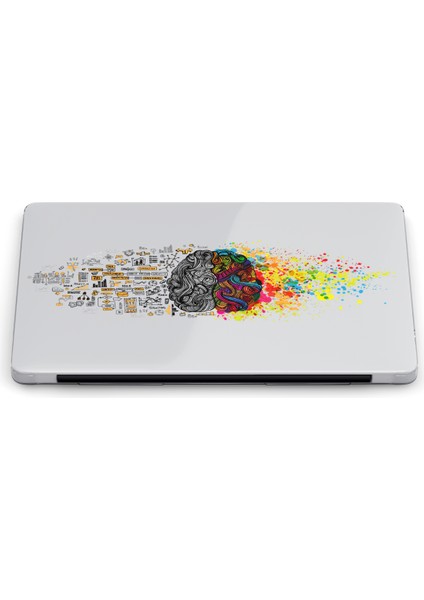 Macbook Air (M1) Kılıf 13.3 Inç A1932-A2179-A2337 2020/2021 Şeffaf Sert Kapak Koruma Macup-28 Beyin Colorful