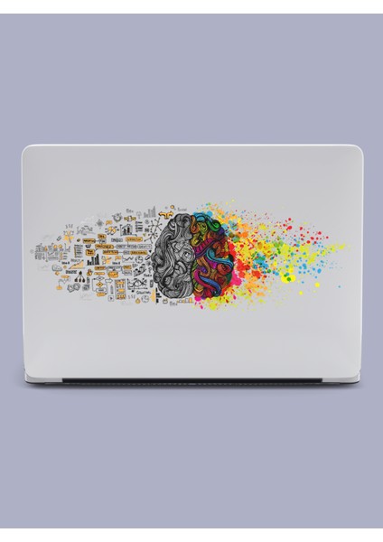 Macbook Air (M1) Kılıf 13.3 Inç A1932-A2179-A2337 2020/2021 Şeffaf Sert Kapak Koruma Macup-28 Beyin Colorful