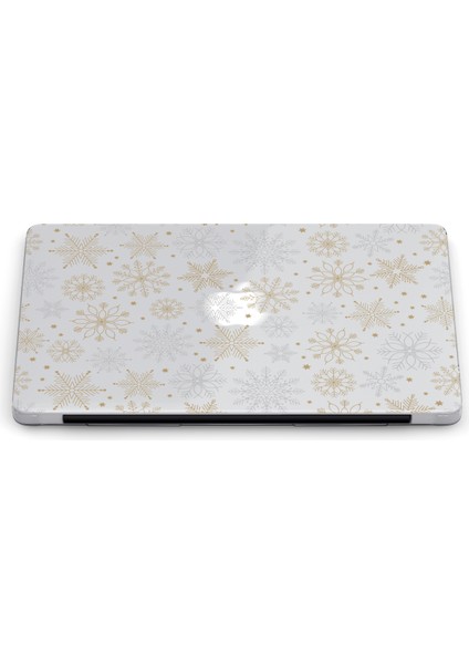 Macbook Air (M2-M3) Kılıf 13.6 Inç A2681-A3113 2022/2024 Şeffaf Kapak Tam Koruma Macup-04 Gri Kış