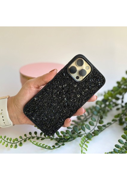 Parlak Taşlı Apple iPhone 15 Plus Kılıf Beyaz