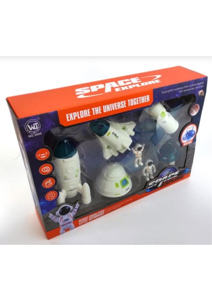 Evreni Keşfet Uzay Oyuncak Seti Uydu Mekik Astronot Kapsül Toplam 7 Parça fiyatları