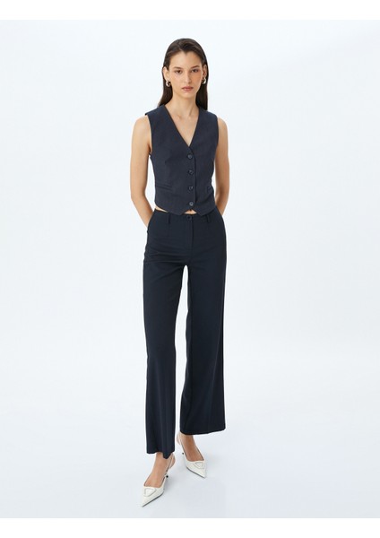 Düğme Detaylı V Yaka Blazer Yelek fiyatları