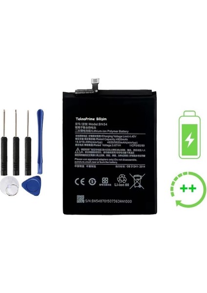 Xiaomi Redmi 9 Ile Uyumlu Güclendirilmiş Ithal Pil Batarya BN54