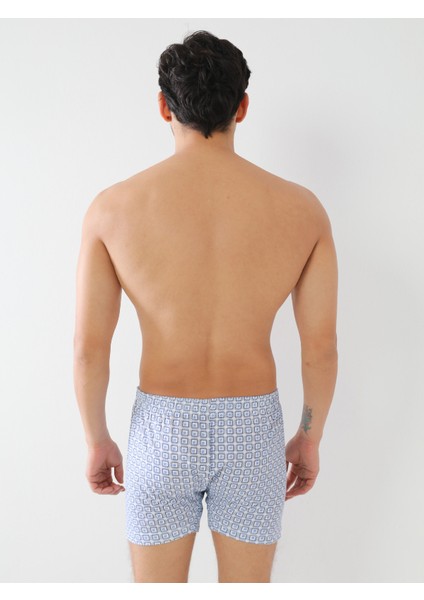 6'lı Çift Patlı Desenli Empirme Kumaş Düz Erkek Boxer modelleri
