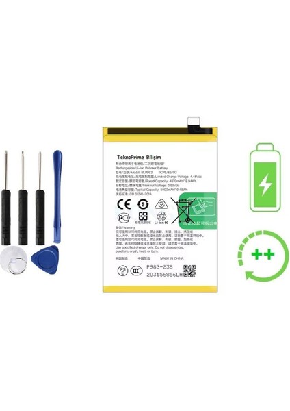 Realme 10 Pro 5g Ile Uyumlu Güclendirilmis Ithal Pil Batarya BLP983