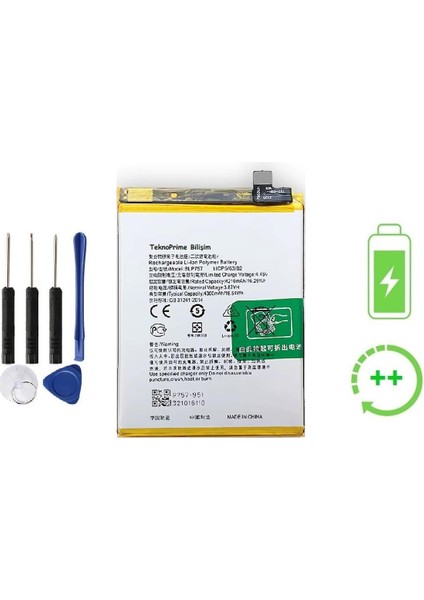 Realme 6i Ile Uyumlu Güclendirilmis Ithal Pil Batarya BLP757