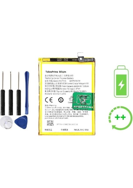 Realme 5i Ile Uyumlu Güclendirilmis Ithal Pil Batarya BLP729