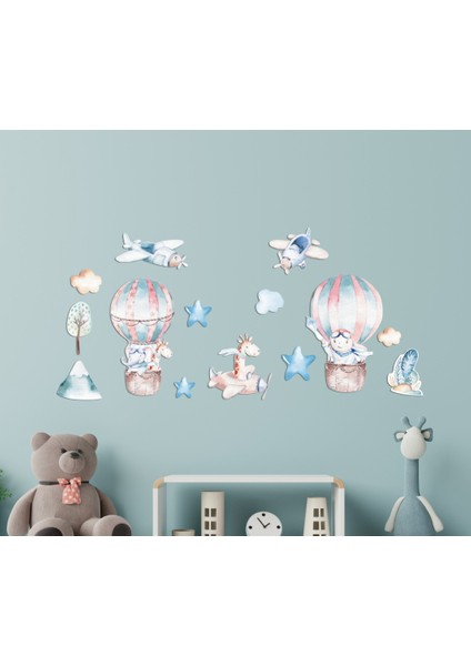 Uzay ve Gezegen Ahşap Set Bebek Çocuk Yatak Odası Ev Dekorasyon Model 001