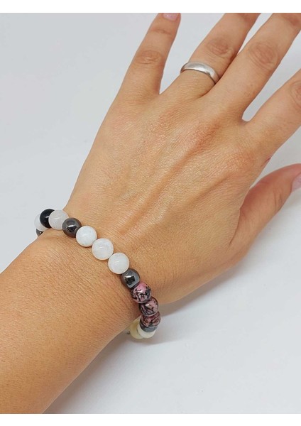 Yengeç Burcu Doğal Taş 8mm Unisex Bileklik (55744) modelleri