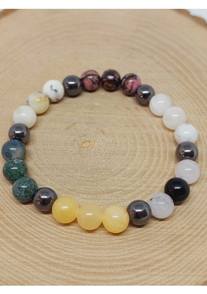 Yengeç Burcu Doğal Taş 8mm Unisex Bileklik (55744) indirimleri