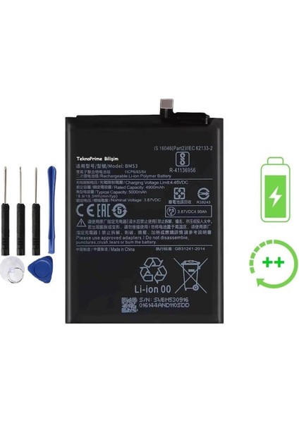 Xiaomi Mi 10T Ile Uyumlu Güclendirilmis Ithal Pil Batarya BM53