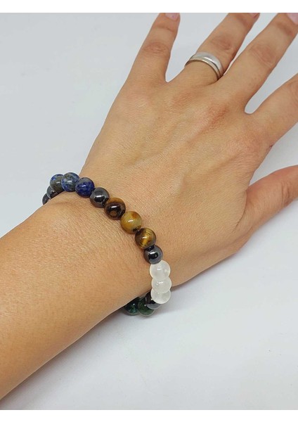 Boğa Burcu Doğal Taş 8mm Unisex Bileklik (55748) modelleri